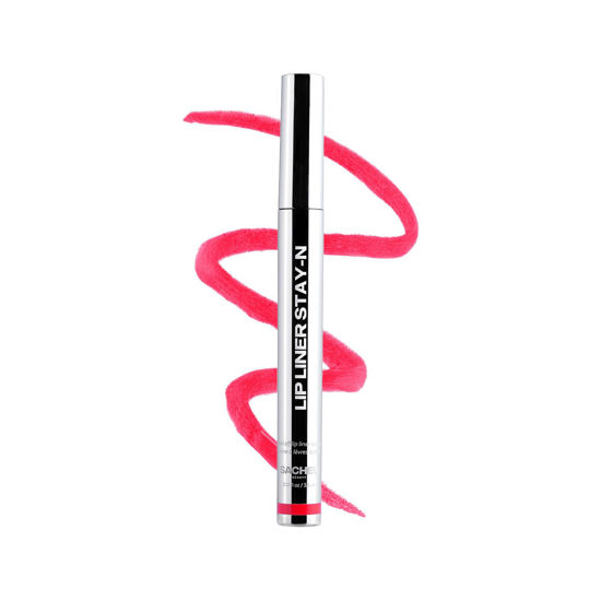Picture of Sacheu Lip Liner Stay-N - Peel Off Lip Liner Tattoo, Peel Off Lip Stain, Long Lasting Lip Stain Peel Off, Infused with Hyaluronic Acid & Vitamin E, For All Skin Types, leftonRED