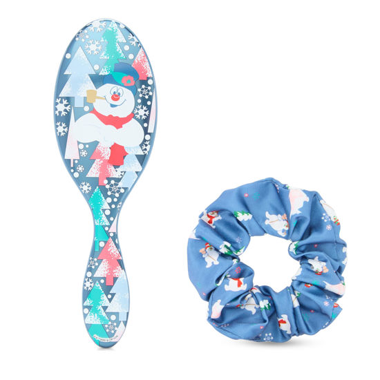 Picture of Wet Brush Original Detangler Hair Brush Frosty Kit - Ultra-Soft IntelliFlex Bristles - Detangling Brush Glides Through Tangles For All Hair Types (Wet Dry & Damaged) - 1 Brush & 1 Scrunchie