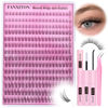 Picture of FANXITON Lash Clusters Kit Wispy Lashes Clusters Kit Natural C Curl Lash Extensions Kit 280 Pcs Eyelash Clusters Kit with Lash Bond and Seal Tweezers Individual Lashes Kit