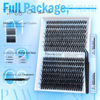 Picture of Pawotence Lash Clusters Kit 40D 60D Lash Extension Kit 10-18mm Cluster Eyelash Extension Kit Individual Lashes 280pcs Eyelash Clusters with Lash Bond and Seal, Lash Tweezers for Self Use