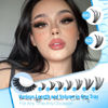 Picture of Pawotence Lash Clusters Kit 40D 60D Lash Extension Kit 10-18mm Cluster Eyelash Extension Kit Individual Lashes 280pcs Eyelash Clusters with Lash Bond and Seal, Lash Tweezers for Self Use