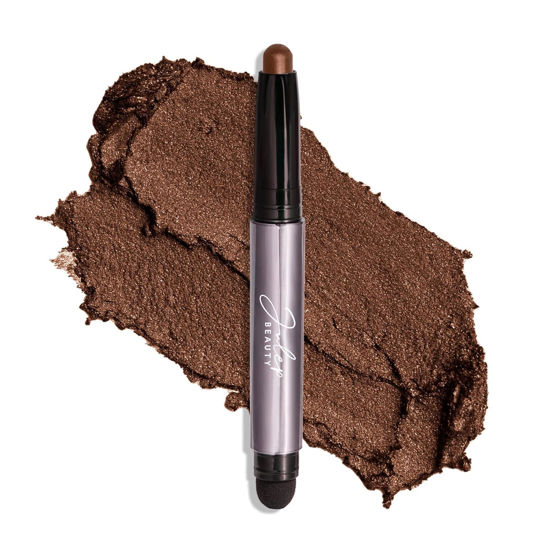 Picture of Julep Eyeshadow 101 Crème-to-Powder Waterproof Eyeshadow Stick - Cocoa Shimmer - Long-Lasting, Crease-Proof, Rich Brown Shimmer Eyeshadow with Built-in Smudger