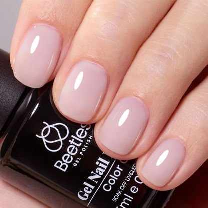 Picture of Beetles Jelly Gel Nail Polish, 15ml Nude Light Pink Purple Jelly Gel Polish 1 Pcs Creamy Nude Neutral Nail Polish Soak Off Nail Art Manicure Salon DIY Uv Nail Lamp Gel Nail Design Valentine's Day Gift