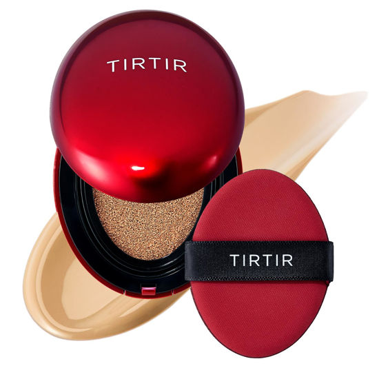 Picture of TIRTIR Mask Fit Red Cushion Foundation | Full coverage, Weighless, Skin fit, Satin Glow Finish, Korean cushion foundation (#28N Oat, 0.63 Fl Oz (Pack of 1))