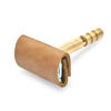 Picture of Safety Razor Head Protecting Leather Cover, Genuine Cowhide Leather Double Edge Safety Razor Case Accessories for Travel, Butterfly Razor Case (Vintage Brown)