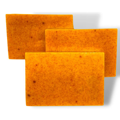 Picture of Turmeric and Kojic Acid Skin Brightening Soap All Natural Gentle Cleanser for All Skin Types. Fights Acne, Reduces Dark Spots & Fades Scars. Face & Body Cleanser for Men, Women & Teens. (2 Pack)