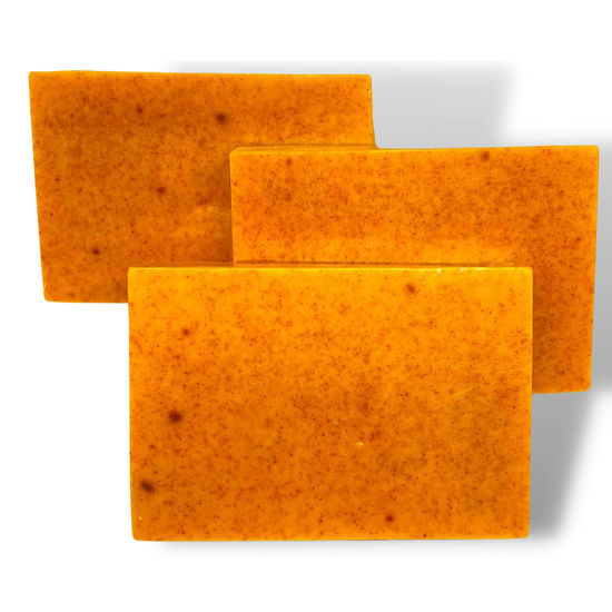 Picture of Turmeric and Kojic Acid Skin Brightening Soap All Natural Gentle Cleanser for All Skin Types. Fights Acne, Reduces Dark Spots & Fades Scars. Face & Body Cleanser for Men, Women & Teens. (2 Pack)