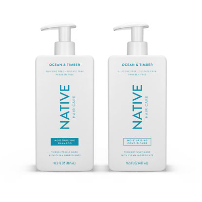 Picture of Ocean & Timber Shampoo and Conditioner Contain Naturally Derived Ingredients | All Hair Types, Color & Treated, Fine to Dry Damaged, Sulfate & Dye Free - 2-Pack
