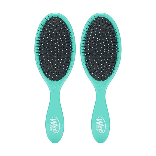 Picture of Wet Brush Original Detangler Hair Brush, Amazon Exclusive Aqua- Ultra-Soft IntelliFlex Bristles-Detangling Hairbrush Glides Through Tangles - All Hair Types (Wet & Dry Hair) - Women & Men (Pack of 2)