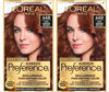 Picture of L'Oreal Paris Superior Preference Luminous Fade-Defying Permanent Hair Color, Hair Dye For Up to 9 Weeks of Radiance, Chic Auburn Brown 6AB, 1 Hair Dye Kit (Pack of 2)