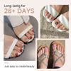 Picture of UNA GELLA Toe Nail Tips Full Cover, 216 Pcs Square Round Toe Nail Press Ons Clear Pre-shape Gel x Toe Nail Tips Double Matte Acrylic Fake Toenails Extensions DIY Home Nail Salon for Women, 15 Sizes