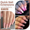 Picture of UNA GELLA Coffin Nails Tips, 216 PCS Soft Gel x Nail Tips Coffin Half Matte Full Cover False Nails Pre-shaped Clear Acrylic Press on Nails Coffin Medium for Nail Extensions Home DIY Salon, 12 Sizes