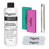 Picture of Pronto Acetone Nail Polish Remover 8 Fl Oz with Manicure Kit - Includes Nail File, Buffer, Pusher, Scraper - Pure Acetone 100 Percent - Quick & Professional Gel Acrylic Nail Remover Kit