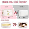 Picture of TOPEAST Preppy Makeup Bag, Cute Makeup Pouch PU Leather Waterproof Cosmetic Bag, Personalized Birthday Gifts for Mom Teacher Friends Bridesmaids Nurse, Trendy Stuff For Girls (White I)