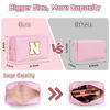 Picture of TOPEAST Preppy Makeup Bag, Cute Makeup Pouch PU Leather Waterproof Cosmetic Bag, Personalized Birthday Gifts for Mom Teacher Friends Bridesmaids Nurse, Trendy Stuff For Girls (Letter I)