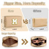 Picture of TOPEAST Preppy Makeup Bag, Personalized Initial Bags with Zipper, Cute Makeup Pouch, PU Leather Waterproof Cosmetic Bag, Birthday Gift For Daughter, Preppy Things For Girls (Khaki A)