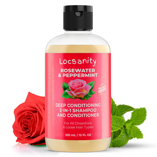 Picture of Locsanity 2-in-1 Shampoo and Conditioner for All Types of Dreadlocks and Hairstyles - Moisturizing, Nourishing, and Hydrating Shampoo and Conditioner (12 fl oz)