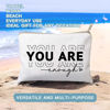 Picture of You Are Enough Makeup Bag Inspirational Positive Quote Cosmetic Bag Mental Health Decor Positive Motivational Travel Bag Self Love Gift Sister Makeup Case Gift