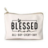 Picture of Blessed Mom Makeup Bag Mom Vibes Pouch Mom Life Cosmetic Bag Mom Mode Mother's Day Gift Girl Mama Birthday Gift Boy Mama Travel Bag Bible Verse Toiletry Bag