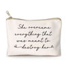 Picture of She Over Came Everything That Was Sent To Destroy Her Makeup Bag Women Empowerment Gift To Girl Boss Strong Women Female Empowerment Gift