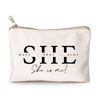Picture of She Wake Pray Slay, She Is Me, Makeup Bag, I Am She, Motivational Cosmetic Bags, Entrepreneur Girl Boss, Boss Girl Gift, Mother's Day Gift, She Is Mom