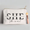 Picture of She Wake Pray Slay, She Is Me, Makeup Bag, I Am She, Motivational Cosmetic Bags, Entrepreneur Girl Boss, Boss Girl Gift, Mother's Day Gift, She Is Mom