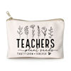 Picture of Helping Little Minds Grow Makeup Bag, Best Teacher Gift, Teacher Appreciation Gift, Teachers Plant Seeds That Grow Forever, Favorite Teacher Cosmetic Bag, Teach Love Inspire Pouch Bag