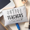 Picture of Helping Little Minds Grow Makeup Bag, Best Teacher Gift, Teacher Appreciation Gift, Teachers Plant Seeds That Grow Forever, Favorite Teacher Cosmetic Bag, Teach Love Inspire Pouch Bag