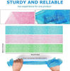Picture of 3 Piece Bright Style African exfoliating net Exfoliating Shower Set Long Bath Sponges for Smooth, Refreshed Skin, The Exterior Gleams - Ideal for Daily Use (Bright Pink, Blue, Green)