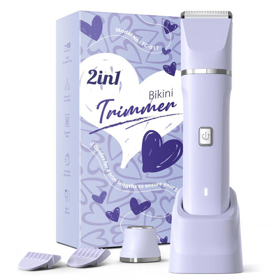 Picture of Electric Razors for Women - Wet/Dry Womens Electric Shaver for Legs, Replaceable Body Hair Blade Heads&Hair Remover for Face Head, No Nick, No Cut, No Razor Burn, Purple