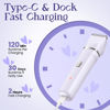 Picture of Electric Razors for Women - Wet/Dry Womens Electric Shaver for Legs, Replaceable Body Hair Blade Heads&Hair Remover for Face Head, No Nick, No Cut, No Razor Burn, Purple