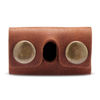 Picture of Safety Razor Head Protecting Leather Cover, Genuine Cowhide Leather Double Edge Safety Razor Case Accessories for Travel, Butterfly Razor Case (Cognac)