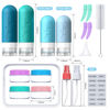 Picture of 18pack Travel Bottles for Toiletries,TSA Approved Silicone Travel Containers jar for Toiletries,Leak Proof Refillable Liqus Shampoo And Conditioner Travel Essentials toiletry Bottles