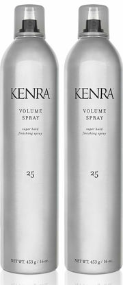 Picture of Kenra Volume Spray 25 80% | Super Hold Finishing & Styling Hairspray | Flake-free & Fast-drying | Wind & Humidity Resistance | All Hair Types | 16 oz (2-Pack)