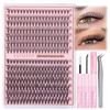 Picture of Natural DIY Lash Extension Kit Wispy Lash Clusters D Curl Individual Lashes 20D+30D 280Pcs Lash Clusters Kit 8-16mm Eyelash Extension Kit by FANXITON