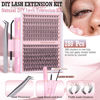 Picture of Natural DIY Lash Extension Kit Wispy Lash Clusters D Curl Individual Lashes 20D+30D 280Pcs Lash Clusters Kit 8-16mm Eyelash Extension Kit by FANXITON