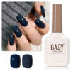 Picture of GAOY Blue Gel Nail Polish, 16ml Soak Off Gel Polish, UV Light Cure for Nail Art DIY Manicure at Home, 2115 Navy Blue