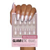 Picture of Glamnetic Press On Nails - Selenite | Soft White Sparkle Short Almond Fake Nails with a Glossy Finish, Reusable | 15 Sizes - 30 Nail Kit with Glue
