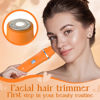 Picture of Facial Hair Removal for Women - Waterproof 2 in1 Rechargeable Eyebrow Facial Trimmer and Bikini Trimmer for Women, Painless Face Electric Razor/Shaver for Lip, Arms, Face, Peach Fuzz
