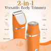 Picture of Facial Hair Removal for Women - Waterproof 2 in1 Rechargeable Eyebrow Facial Trimmer and Bikini Trimmer for Women, Painless Face Electric Razor/Shaver for Lip, Arms, Face, Peach Fuzz