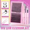 Picture of Natural Lash Cluster Kit Thick Eye Lash Clusters Natural Look 30D+40D D Curl 8-16mm Lash Extension Kit Wispy Eyelash Clusters Volume Individual Lashes with Lash Bond and Seal Waterproof and Tweezers