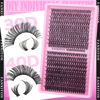 Picture of Natural Lash Cluster Kit Thick Eye Lash Clusters Natural Look 30D+40D D Curl 8-16mm Lash Extension Kit Wispy Eyelash Clusters Volume Individual Lashes with Lash Bond and Seal Waterproof and Tweezers