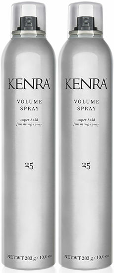 Picture of Kenra Volume Spray 25 50% Super Hold Finishing & Styling Hairspray Flake-free & Fast-drying Wind & Humidity Resistance All Hair Types 10 oz (2-Pack)