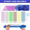 Picture of UJFQBH 6 Pieces African Net Sponge Long Bath Sponge Exfoliating Shower Body Scrubber for Daily Use, Terrific for Smoother Skin - Back Scrubber for a Refreshing Experience (Purple - Orange)