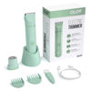 Picture of OLOV Electric Body Hair Trimmer - Groin Trimmer for Men - Bikini Trimmer Women - Wet/Dry Shaver Groomer, Replaceable Ceramic Blade Heads, USB Recharge Dock, Waterproof Hygiene Razor, Green