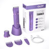 Picture of OLOV Electric Body Hair Trimmer - Groin Trimmer for Men - Bikini Trimmer Women - Wet/Dry Shaver Groomer, Replaceable Ceramic Blade Heads, USB Recharge Dock, Waterproof Hygiene Razor, Bright Purple