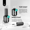 Picture of Beetles 4 Pcs 15ml Base Gel and Top Coat Kit with 20ml Nail Dehydrator and Primer, Professional Nail Prep Acid-Free & Hema-Free Dehydrate Bond Primer Set for Acrylic Nail Manicure Gift for Women