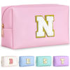 Picture of TOPEAST Makeup Organizer - Initial Makeup Bag, Desk Organizer Small Cosmetic Bag Desktop Cosmetic Organiser (Letter N)