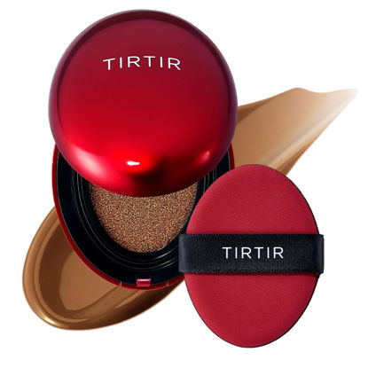 Picture of [*Mini Size*] TIRTIR Mask Fit Red Cushion Foundation | Full coverage, Weighless, Skin fit, Satin Glow Finish, Korean cushion foundation (#45N Saddle Brown, 0.15 Fl Oz)