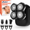 Picture of Freebird FlexSeries Pro Electric Head Shaver - Fast Smooth Head Shaver, Wet/Dry Shaving, Anti-Pinch, Rotary Electric Razor, USB Rechargeable, Cordless, 4 Flexible Blades, Ideal Gifts for Bald Men